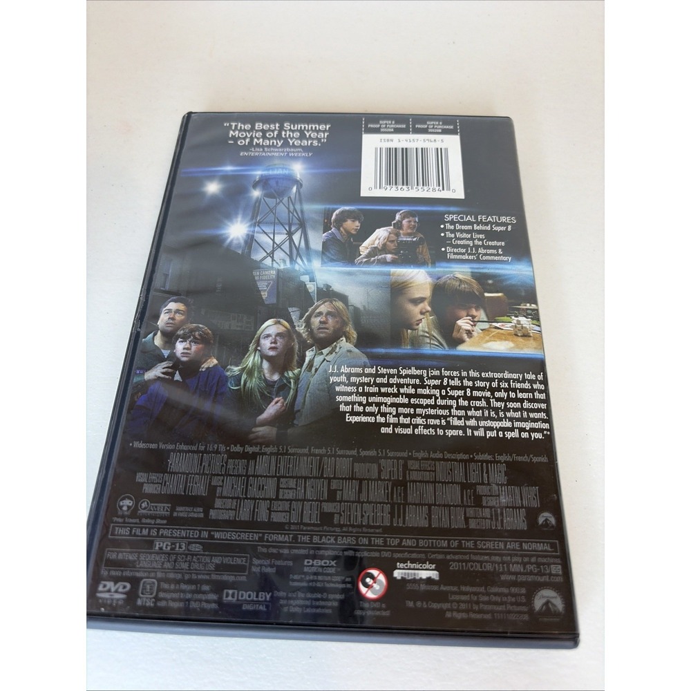 Super 8 - DVD -  Very Good - Zach Mills,Ryan Lee,Joel Courtney,Kyle Chandler,Ell - Picture 2 of 4